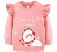 Balkorith Little Girls Ugly Christmas Sweatshirt Xmas Jumper Kids Snowman Pullover Baby Long Sleeve Shirts Tops Clothes 3 Years