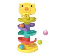 Ball Activity Tower - Stackable Rolling Ramp, Toy Bright Color, Durable Build, Smooth Tracks Educational, Learning Playset Motor Skills Development Fun | Kids Ball Drop Toy For Early