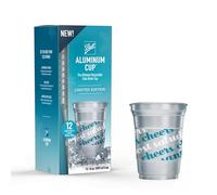 Ball Aluminum Cup | The Ultimate 100% Recyclable Cold-Drink Cup | 16 oz. Cup, 12 Cups Per Pack