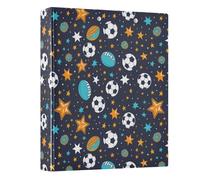 Ball and Star 3 Ring Binder 1.5 Inch Round Ring Binder View Binder Holds 200 Documents for Home School Office Use