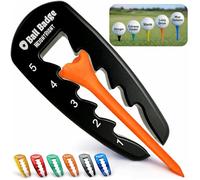 Ball Badge HeightRight Adjustable Golf Tee Height Tool - Precision Tee Height Setter for Consistent Swings, Durable Aluminum Design, Easy-to-Use Golf Training Aid