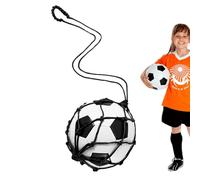 Ball Bag - Individual Drawstring Sports Carrier, 1 Unit High-Visibility Ventilated Storage Pouch for Regulation Size Spheres, Heavy-Duty Netting, Athletic Gear, Single Ball Holder for Parks