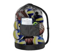 Ball Bags Mesh | Large Heavy Duty Drawstring Mesh Ball Bag - Outdoor Organizer for Gym Training Swimming Pool Beach Park Picnic Sport School