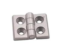 Ball Bearing Door Hinge 1pcs Aluminum Profile Hinges for 2020 3030 3040 4040 Metal Hinge Zinc Alloy Thickening(3030-Silver)