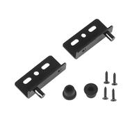 Ball Bearing Door Hinges Heavy Duty 2pcs Balck/Sliver Iron Concealed Right Angle Pivot Door Hinges for Cabinet Wardrobe Drawers(Black)