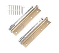 Ball Bearing Door Hinges Heavy Duty 2pcs Stainless Steel Speed Automatic Closing Door Closer 4 Adjustable Catch for Home Use(Bronze)