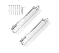 Ball Bearing Door Hinges Heavy Duty 2pcs Stainless Steel Speed Automatic Closing Door Closer 4 Adjustable Catch for Home Use(White)