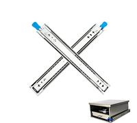 Ball Bearing Drawer Slides 2-Pack Full Extension Easy Installation Removable Ideal for Drawer Repair Computer Keyboard Tray Smooth Gliding Rails.