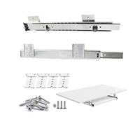 Ball Bearing Keyboard Slides Keyboard Drawer Slides Tray Accessories,Mute Smooth,Safe And Noiseless,Runners For Under Desk,For Indoor Furniture And Office Cabinets,keyboard Tray Guides (Color : Silve