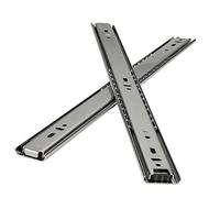 Ball Bearing Runners/Slides, 5 Pairs Full Extension Soft Close Ball Slide Drawer Slides 45kg Black Silver 6-20 Inches(Silver,500mm/20inch)