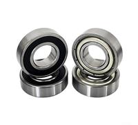 Ball Bearings 10pcs 608RS Size 8mm ID x 22mm OD x 7mm Thickness for Use in Small Appliances Tools and Automation Parts (10-piece Box, Black)