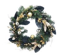 Ball & Berries Wreath Christmas Decoration Blue & Gold - 60cm
