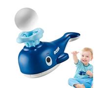 Ball Blowing Toy - Whale Shaped Levitating Ball Horn Children's Blowing Whistle Toy | Breath Control Training Motor Skills Development | ABS Lung Capacity Trainer Blue Pink