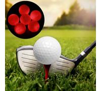 Ball Bright Attractive LED Luminous Synthetic Rubber for Daytime Night Training for Enthusiasts Blue Red Orange 6PCS (Red)