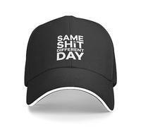 Ball Cap Breathable,Daily Sun Hats Shit Same Different Day Sandwich Cap for Tennis Boys Activities
