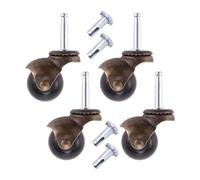 Ball Caster Wheels 4 Pcs 1.5Inch Ball Casters Wheels For Furniture Set Of With 8 X 38Mm Mounting Stem Sleeve Socket Insert Replacement