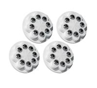 Ball Casters for Flat-Bottom Small Furniture, 4-Pack, A | Eight-Roller Round Base Structure, Direction Changes During Rolling, for Luggage with a Suitable Flat Bottom