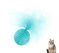 Ball Cat Toy Interactive Safe Bite-Resistant Soft Plume Cat Toy | Kitten Training Toy for Indoor Cats Stimulating Play Stalk Exercise Interactive Fun Predator Instinct Active Pouncing