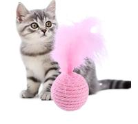 Ball Cat Toy - Plume Sphere Plaything, 2 Pack Rattle Globes For Active Kittens, Bouncy Tumble Orb With Fluttering Fronds, Pet Accessory, Feline Trinket For Batting, Pouncing And Play