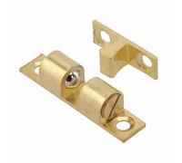 Ball Catch Solid Brass Adjustable Double Ball Tension Roller Latch for Furniture Cabinet and Machine Doors, 40mm 50mm 60mm 70mm, Gold, Stainless Ste(40MM)