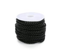 Ball Chain Metal Iron Bead Link Chains for DIY Jewelry Making 1.5mm 2.4mm Width(Black,1.5mm)