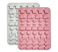 Ball Chocolate Mold, 2 Pack Bowling Team Theme Molds 39 Shape Shirts、Trophy Cup、Bowling Ball、Shoes Silicone Mold for Candy, Cake and Cupcake Decorations