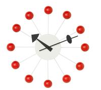 Ball Clock Wall Clock - red Vitra