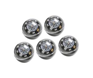 Ball Compass 20mm Set of 5, Hiking Camping Direction Aid, Trail Check Gear, Backup Bag Supply, Portable Classroom Geography Use Small Trail Compass Portable Direction Tool Camp Route Check Pocket Gear