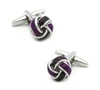 Ball Design Quality Brass Material Purple color cufflinks