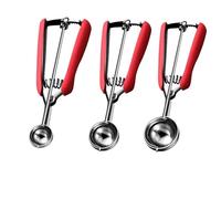 Ball Digger, 3-Piece Set, 4/5/6cm, 304 Stainless Steel ice Cream Scoop for Digging Fruit, ice Cream, Mashed Potatoes and Baking