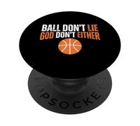 Ball Dont Lie God Dont Either Christian Basketball PopSockets Adhesive PopGrip