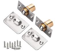 Ball Door Catches for Internal Doors 2 Pack Roller Adjustable Ball Latches Spring Ball Bearing Door Catch for Cupboard Closet Top (Silvery)