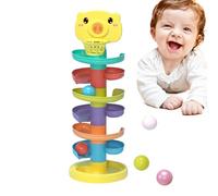 Ball Drop Tower - 33cm 5-Layer Educational Toy, Swirling Ramp Activity Set with Sound Effects, Stackable Durable Developmental Game | Fun Learning Toy for