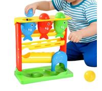 Ball Drop Toy - Colourful Wooden Sensory Toy, Musical Early Learning Color Sorting Tower | Fine Motor Skill Development, Training Toys For Kindergarten Playroom Educational Play For Kids Girls Boys