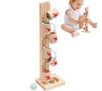 Ball Drop Toy for Kids, Engaging Fine Motor Skill Game with 4 Pinballs, Wooden Clown Ball Table, Fun Pour Toy for Entertainment, Perfect for Boys and Girls,Safe and Durable.11.22x3.15x2.76 Inches