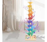Ball Drop Toy - Wooden Early Education, Color Cognition | STEM Learning Integration, Music Playtime Activities, Toddler 3-7 Years, Bedroom School Daycare Family Nursery Interactive Development