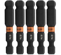 Ball-End Hex 5/16" Impact Driver Bit - Railer Allen Wrench Drill Hex Bits. 1/4 Quick Release S2 Steel 2 inch 5/16" Ball-End Hex Bits. (5 Pack)