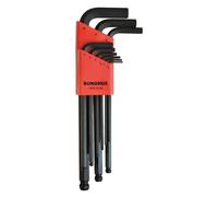 Ball End Hex Key Set 9 Piece 1.510mm Red L Wrench Allen Keys Hand Tool Workshop