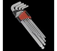 Sealey AK7180 Ball-End Hex Key Set 9Pc Extra-Long Lock-On™ - Metric