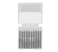 Ball End Mill Set, 1/8in Shank HSS Spiral Ball Nose Milling Cutter Bits for Wood Engraving and Roughing, 10 - Piece CNC Router Bit Kit for PCB Plastic Carbon Fiber