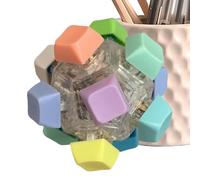 Ball Fidget Keyboard - Sensory Click Device for Stress Relief Play | ABS Shell with LED Lighting, Tactile Button Feedback for Focus Enhancement, Compact Desk Toy Solution for Office Adults Use