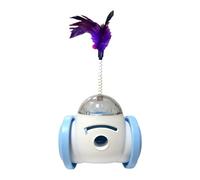 Ball Food Dispenser Pet Toy Slow Feeder Ball with Feather Ball Cat Food Toy Cat Treat Dispenser Toy Treat Toy Interactive Food Dispenser Activity Snack Ball for Healthy Eating Training