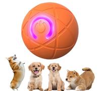 Ball for Cats&Dogs,Vibrating Dog Ball,Do/g Se/lf Rolling Ba/ll,Interactive Dog/Cats B/all Toys,Ac/tive Mo/ving Pet Plush Toy,Sma/rt S/elf-Moving B/all for Indoor Pets,Sma/rt Self-Moving Ba/ll(Orange)