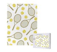 Ball Game Tennis,500 Pieces Wooden Jigsaw Family Game Jigsaw Puzzles for Adults Teens