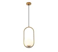 Ball Glass Shade Ceiling Pendant Lamp Electroplating Light Stand Chandeliers Fixtures Adjustable Height Hanging Lamp for Kitchen Island Bedroom 15.7inch Change for The Better