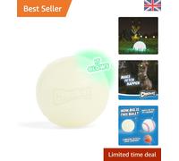 Ball Glow In the Dark Dog Toy, Durable Rubber Dog Balls, Launcher Thrower Com...