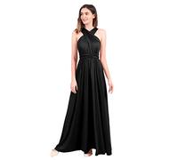 Ball Gowns for Women UK Elegant Sexy Multiway Infinity Bandage Wrap Summer Backless Maxi Wedding Guest Bridesmaid Cocktail Party Formal Occasion Floor Length Evening Long Prom Dress Black XL
