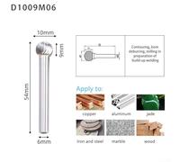 Ball Head Die Grinder Bit Rotary File Carbide Burr for Metal and Non Metal Processing Tool (6x10)