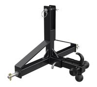 Ball Hitch Tow 3-Point Tractor Hitch Receiver - 2" Receiver & 4-Way Ball Mount For Tractor Standard Category,10,000 Lbs Capacity Ball Hitch(A)