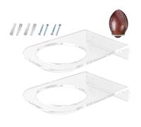 Ball Holder Wall Mount | 2 Pieces Acrylic Wall Mounted Rack - Hand Holder for Basketball - For Kids And Boys Room Sports Training Football Activities Daily Use Weekends Parties